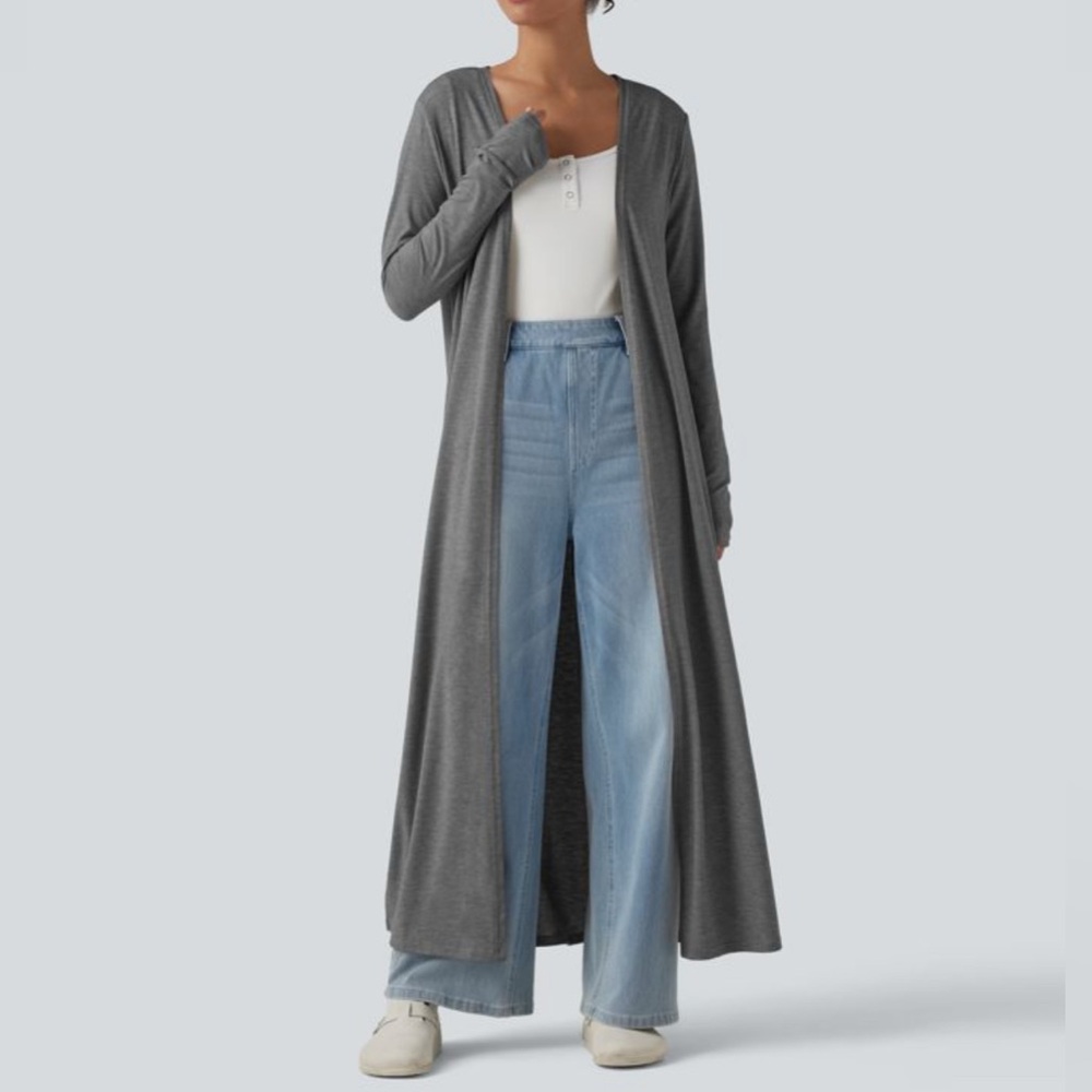 Gray Long Cardigan Size Small